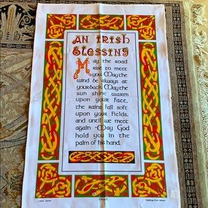 NEW AN IRISH BLESSING Kitchen Linen Tea Towel